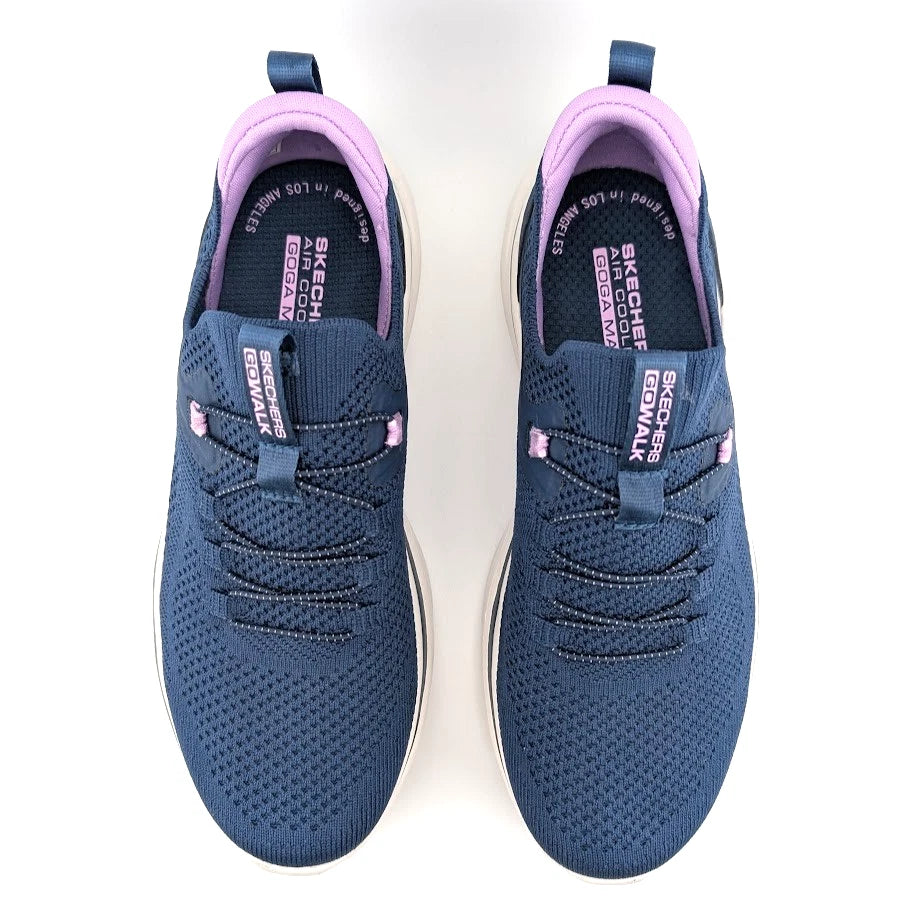 Women's Skechers Size 6.5 GO WALK 7 Abie Slip-in Sneaker 125225 Navy/Lavender Skechers