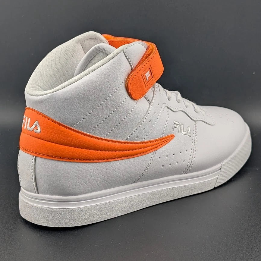 Fila Vulc 13 White Orange Color Pop Size 7Y / 8 Womens 3FM01121-129 SoleComfort.shoes