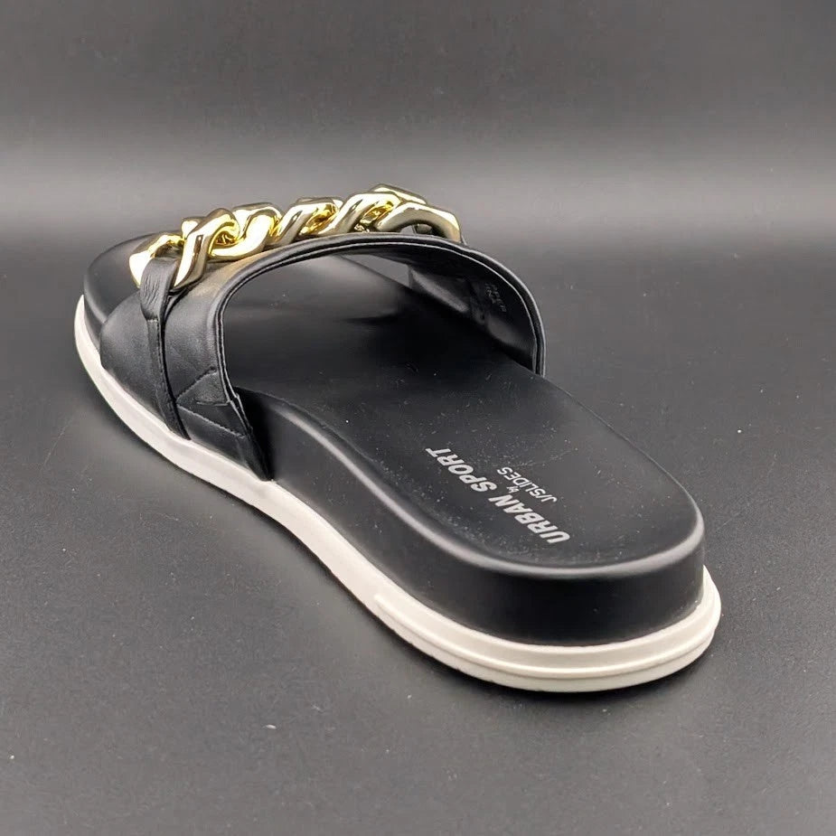 UrbanSport By J/Slides Women's Fruit Chain Comfort Sandal in Camel or Black Luxe SoleComfort.shoes