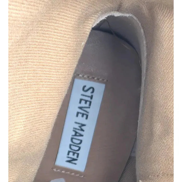 NEW Steve Madden Size 10 Nara-C Real Calf Hair-Mid Calf Chunky Heel Boots Shoes Steve Madden