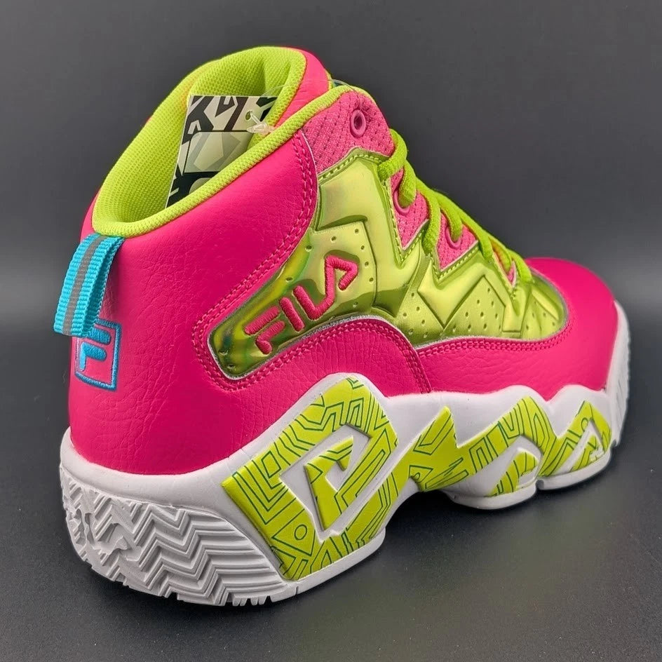 Fila MB Night Walk Girls Shoes Size 5.5 Youth, Color: Pink/Yellow SoleComfort.shoes