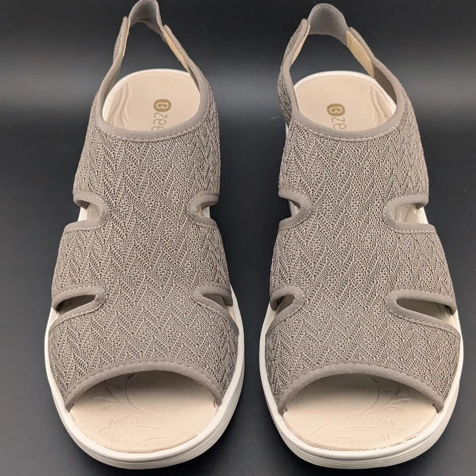 Bzees Size 11M Daytona Morel -Machine Washable Wedge Sandals Shoes Slides NIB SoleComfort.shoes
