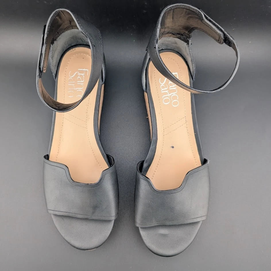 Franco Sarto Perfecto Faux Leather Platform Cork Wedge Sandal Women's 6.5 Franco Sarto