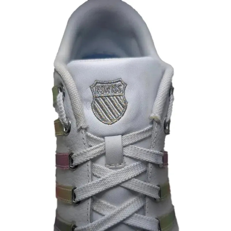 Pre-Owned K-Swiss Women's Court Pro II CMF White Rainbow Athletic Sneakers Womens Size 9.5 K-Swiss