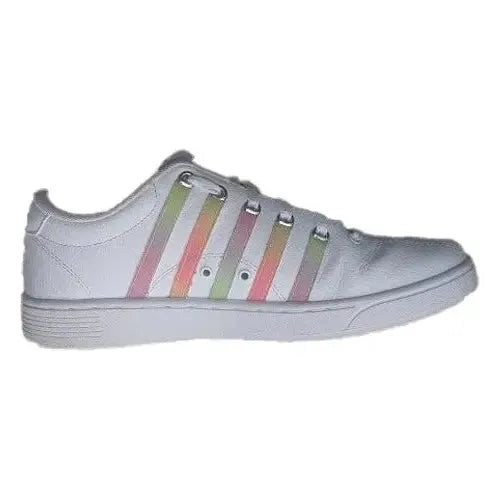 Pre-Owned K-Swiss Women's Court Pro II CMF White Rainbow Athletic Sneakers Womens Size 9.5 K-Swiss