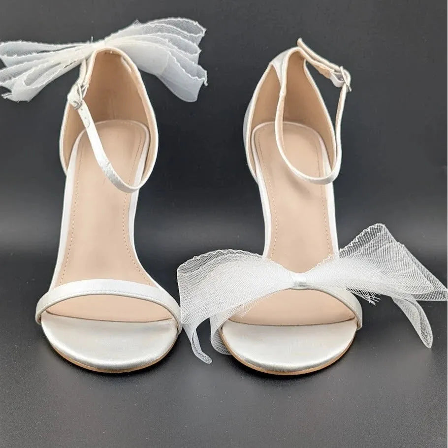 Women's Sz 9 Open Toe Stiletto Ankle Straps High Heel Party Dress Heeled Sandals SoleComfort.shoes