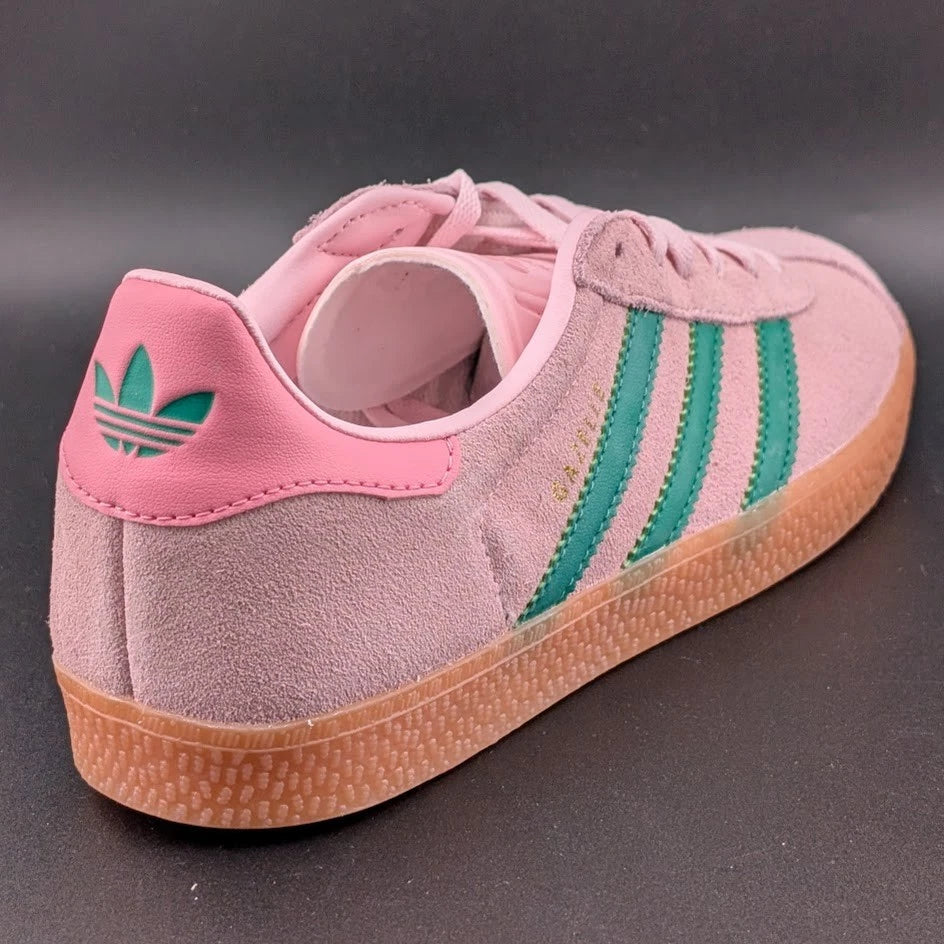 NEW Adidas Gazelle J Youth Size 5/Women's Size 6.5 Clear Pink Court Green JP7128 SoleComfort.shoes