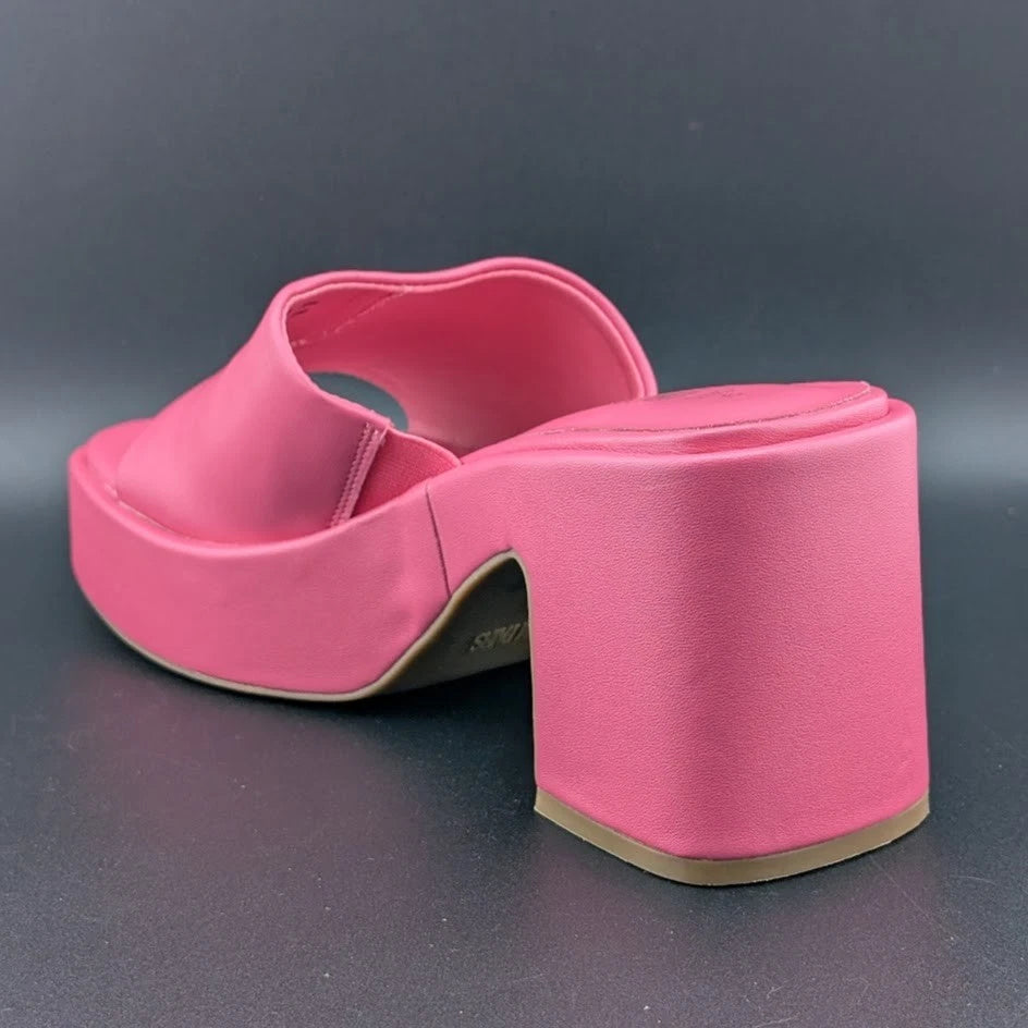 DREAM PAIRS Size 6 Women's Platform Heels Open Toe Slip On for Women High Chunky SoleComfort.shoes