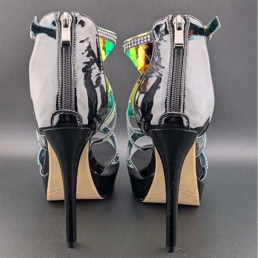 New Women's Pumps Platform High Heels Sexy Open Toe Latin Party Dress Shoes SoleComfort.shoes