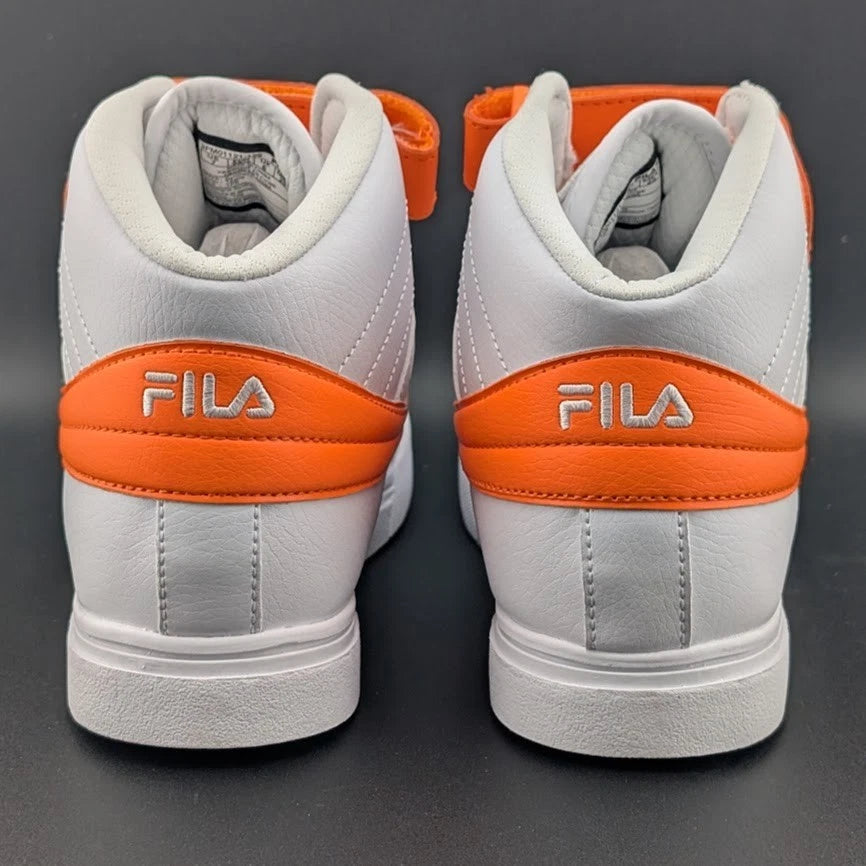 Fila Vulc 13 White Orange Color Pop Size 7Y / 8 Womens 3FM01121-129 SoleComfort.shoes