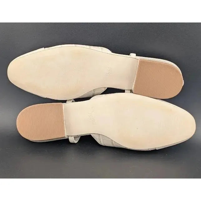 Pre-owned Steve Madden Size 7.5 Womens Belinda Toe Cap Flat Dressy Slingbacks Shoes - SoleComfort.shoes