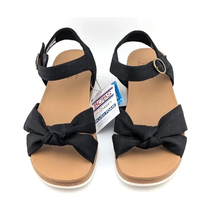 BOBS from Skechers Sandals Women's Size 7.5 Desert Kiss Low-Peak Sun 114706/BLK SoleComfort.shoes