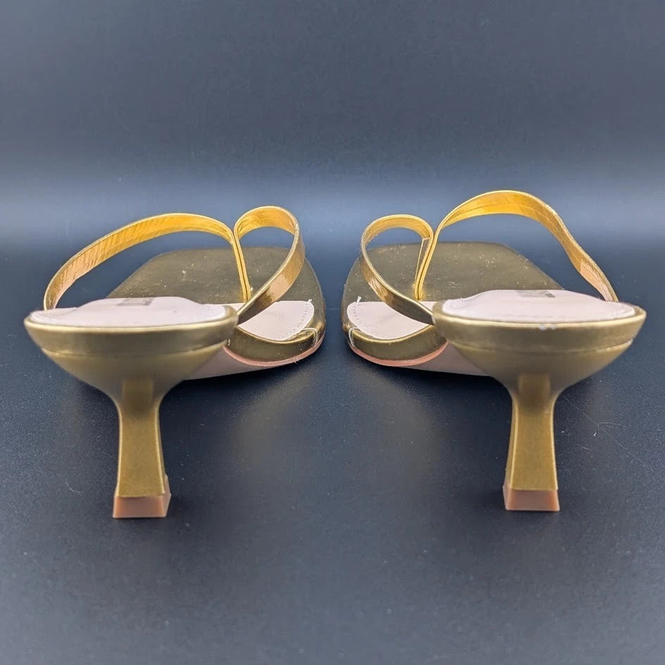 Women Flip Flop Low Kitten Heel Sandals Square Open Toe Thong Sandals Generic