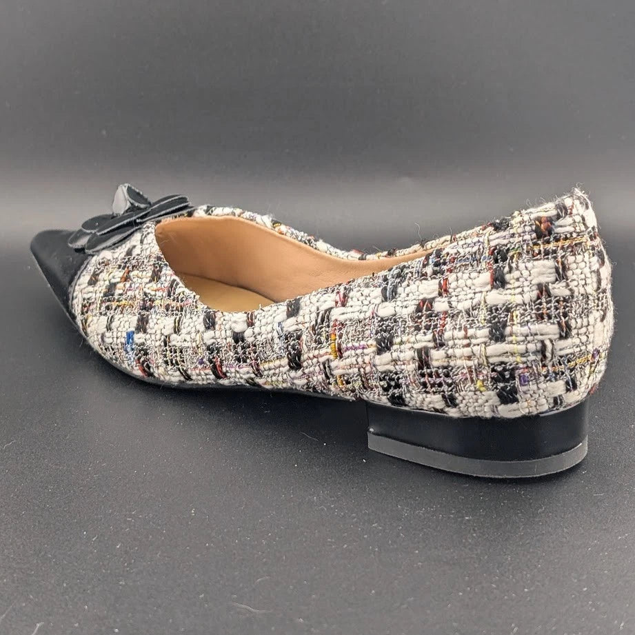 C. Paravano Camellia Purple Tweed Flats Women’s 8.0 EU 39 Pointed Toe Ballet SoleComfort.shoes