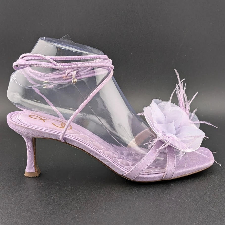 Sam Edelman Women's Size 7M Pammie Heeled Sandal in Orchid Silk SoleComfort.shoes