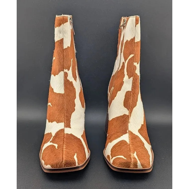 NEW Steve Madden Size 10 Nara-C Real Calf Hair-Mid Calf Chunky Heel Boots Shoes Steve Madden