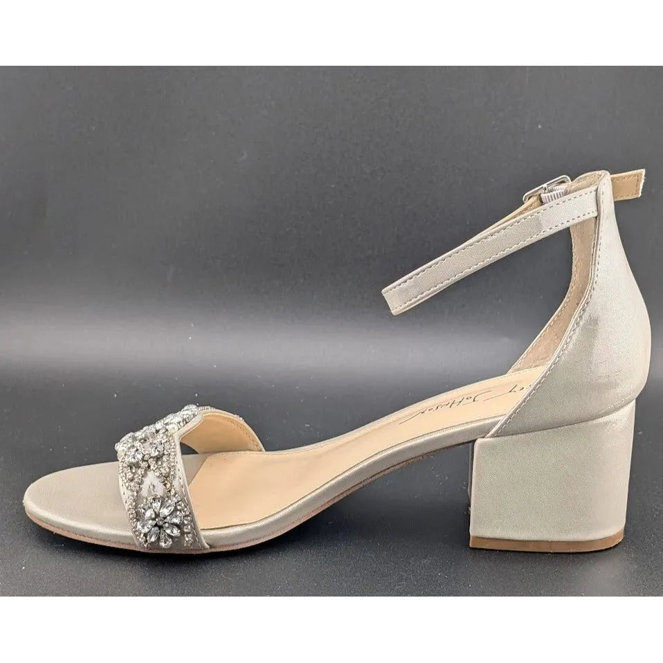 Blue by Betsey Johnson Women’s SB-Mel Heeled Sandal, Silver, Size 9M US SoleComfort.shoes