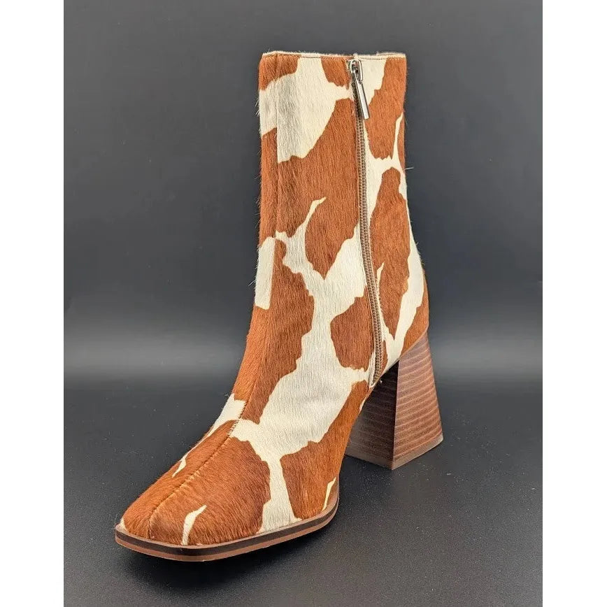 NEW Steve Madden Size 10 Nara-C Real Calf Hair-Mid Calf Chunky Heel Boots Shoes Steve Madden