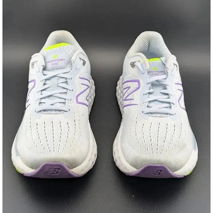 Pre-owned New Balance Fresh Foam EVOZ Womens Size 10, Mens Size 8.5 Light Blue / Purple New Balance