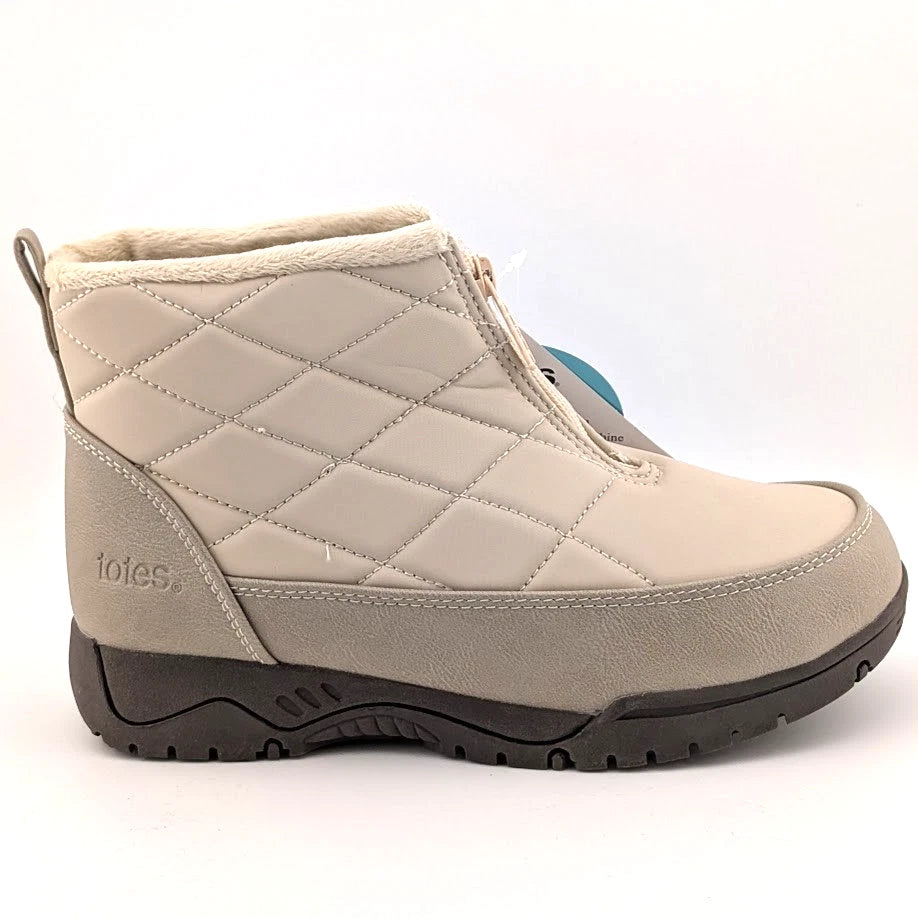 Totes Superior Womens Winter Boots Black or Taupe Waterproof Faux Fur Lined Snow SoleComfort.shoes