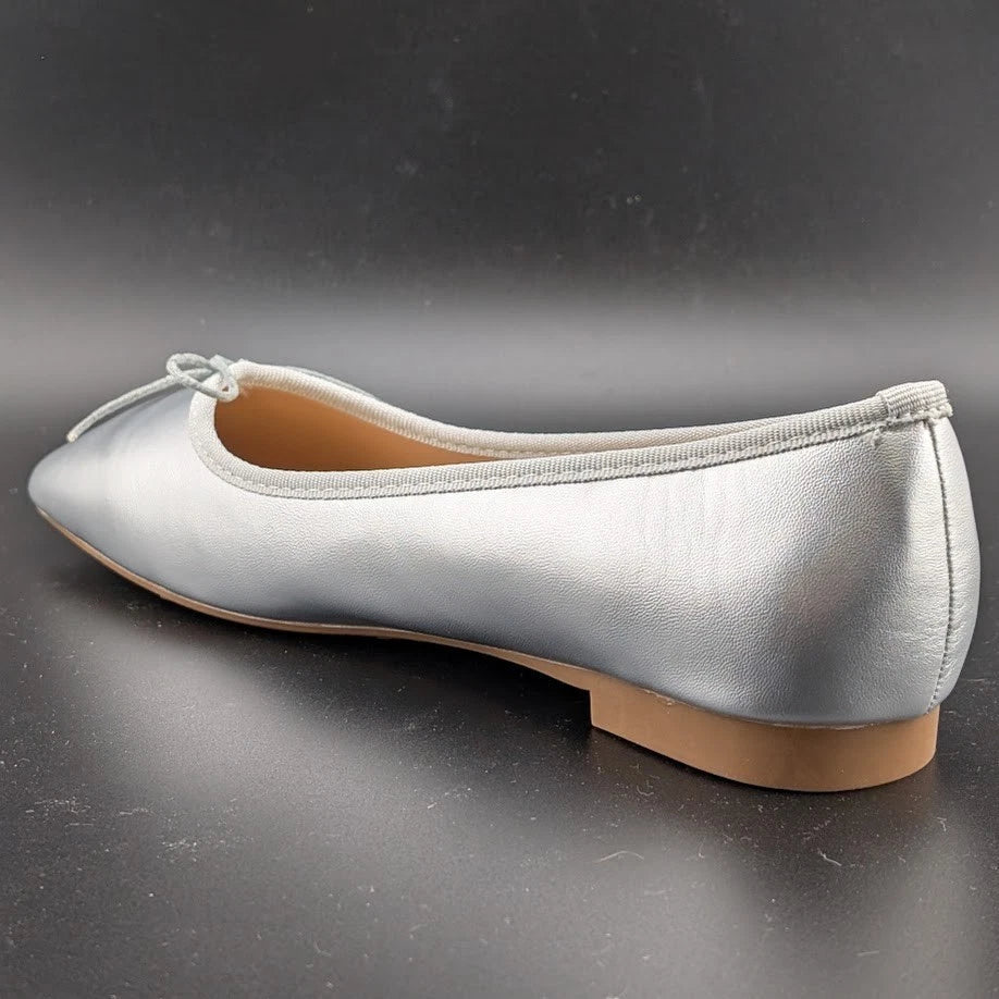 C.Paravano Womens Ballet Flats Slip-On Silver Metallic Size EU 37.5 (Fits US 7M) C.Paravano