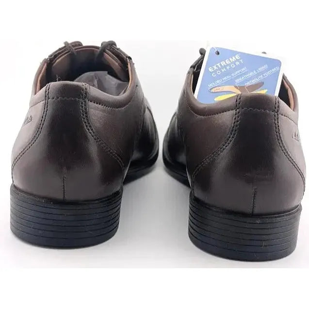 Clarks Mens Dress Shoes - Size 12M Mahogany Leather Whiddon Cap Oxford - SoleComfort.shoes