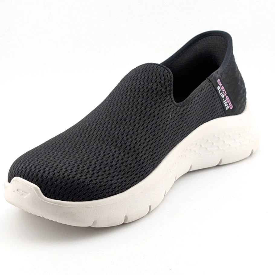 Skechers Women Size 6.5W Go Walk Flex Slip In Black Comfort Shoes 124963W Skechers