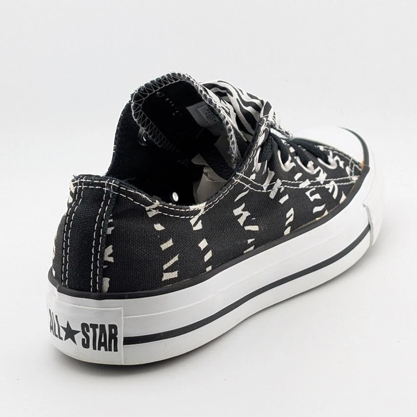 Converse Womens Size 6 CTAS OX Shoes Black White Zebra Sneakers Double Tongue SoleComfort.shoes