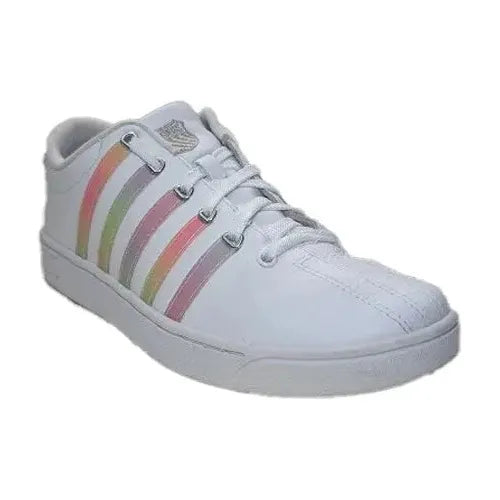 Pre-Owned K-Swiss Women's Court Pro II CMF White Rainbow Athletic Sneakers Womens Size 9.5 K-Swiss