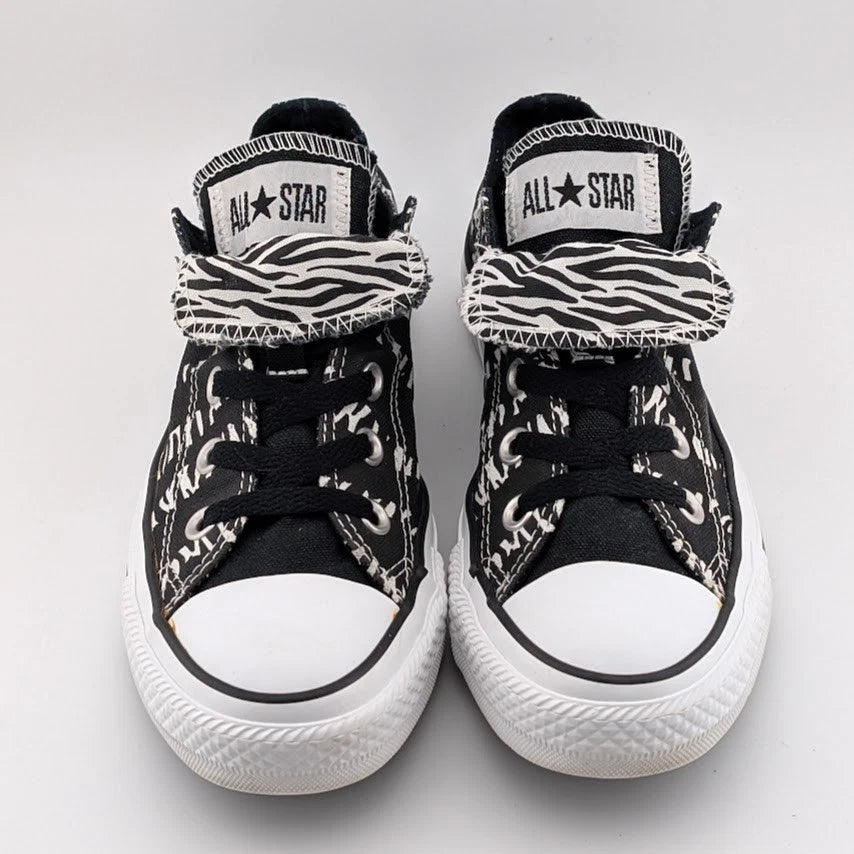 Converse Womens Size 6 CTAS OX Shoes Black White Zebra Sneakers Double Tongue SoleComfort.shoes