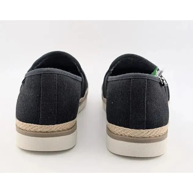 SKECHERS WOMEN'S Size 7 FLEXPADRILLE LO BALLET FLAT BLACK Espadrille 114020 Skechers