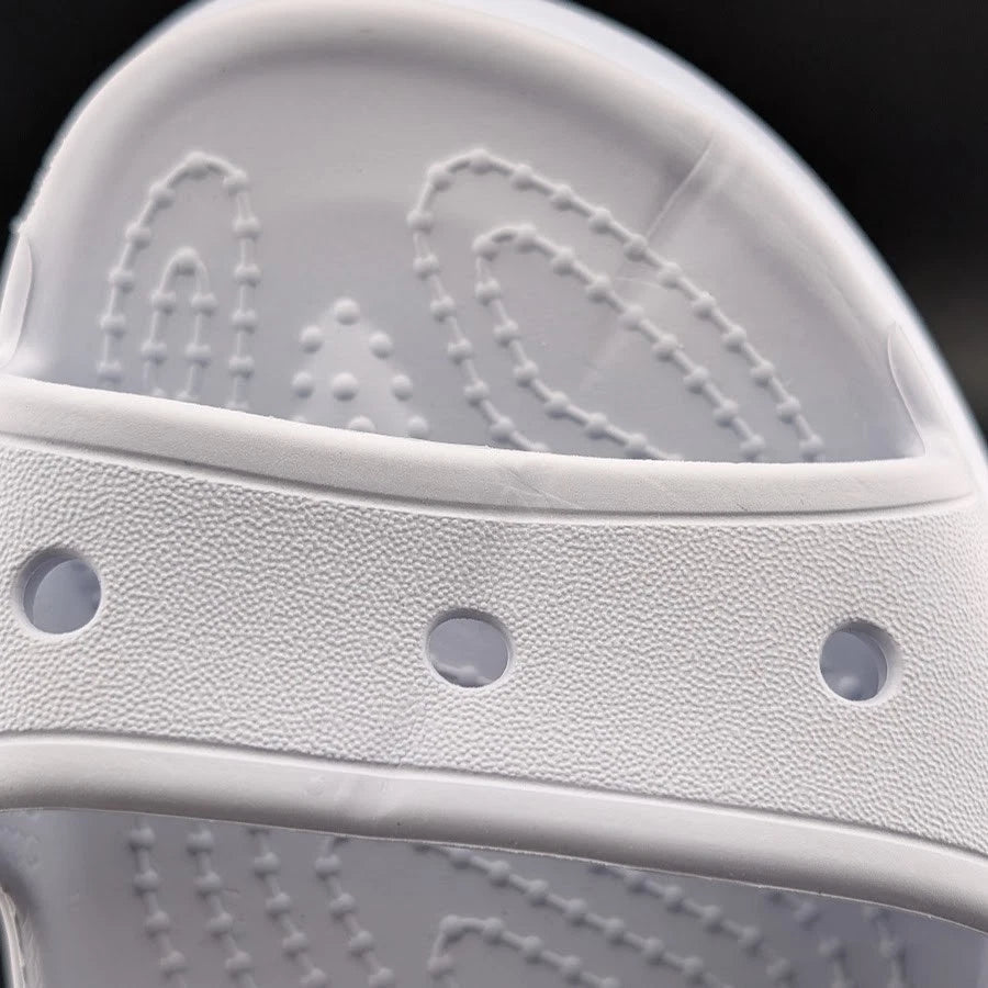 Crocs Size 7 (Wmn)/5 (Men)-Platform Mega Crush Sandals-White / Blue Chunky Comfort Crocs