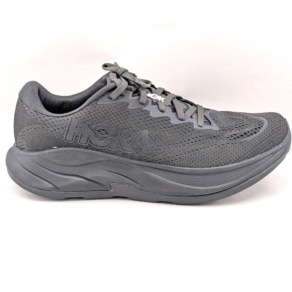 Hoka Rincon 4 Men's Size 9D / Women's Size 10.5W STK 1155130 Black on Black SoleComfort.shoes