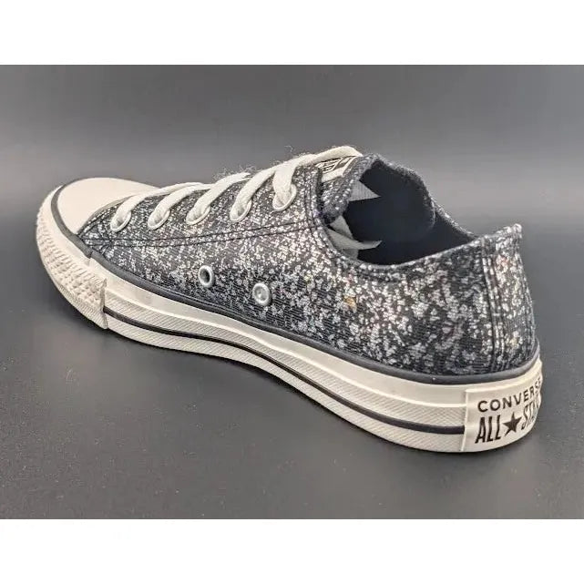 Converse CTAS OX Black Egret Glitter Sneakers Womens Size 6 Shoes A11138C - SoleComfort.shoes