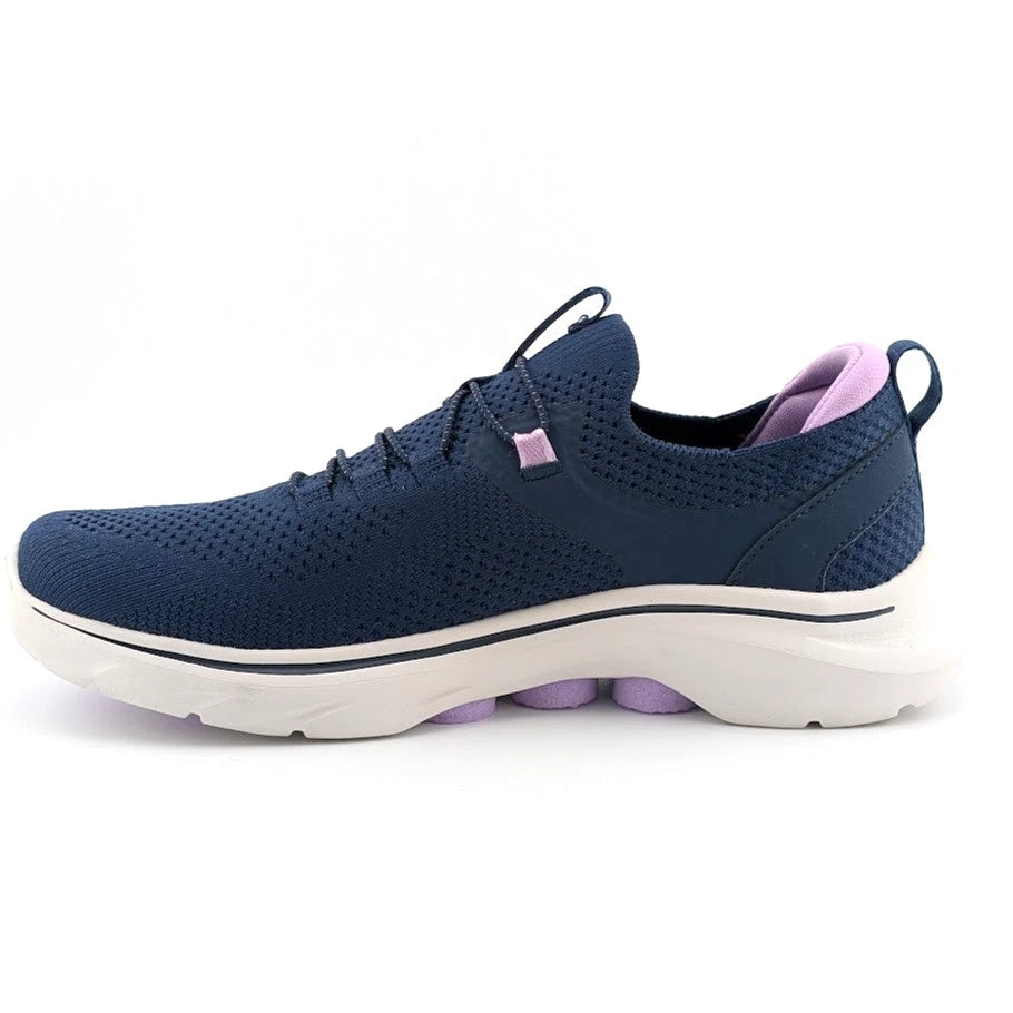 Women's Skechers Size 6.5 GO WALK 7 Abie Slip-in Sneaker 125225 Navy/Lavender Skechers