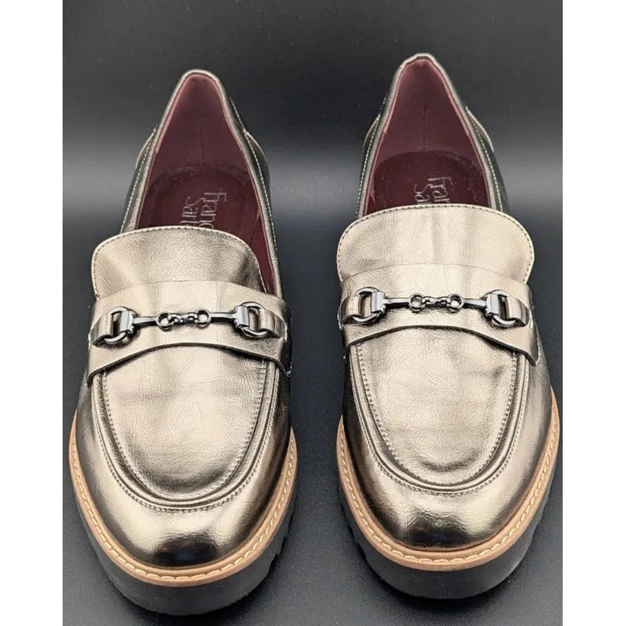 Franco Sarto Colette Loafers Women's 10M Pewter Metallic A22 SoleComfort.shoes