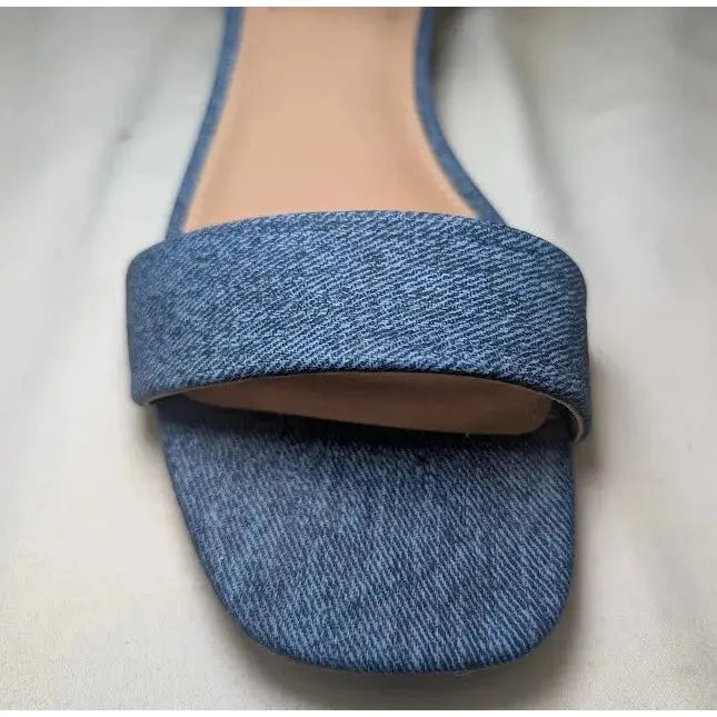 LC Lauren Conrad Obsidian Denim Blue Women's Slide Sandals - Size 8.5 NWB LC Lauren Conrad