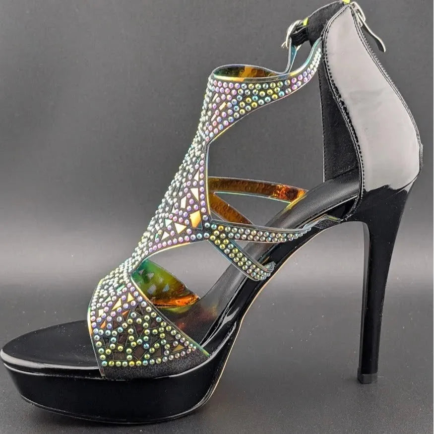 New Women's Pumps Platform High Heels Sexy Open Toe Latin Party Dress Shoes SoleComfort.shoes