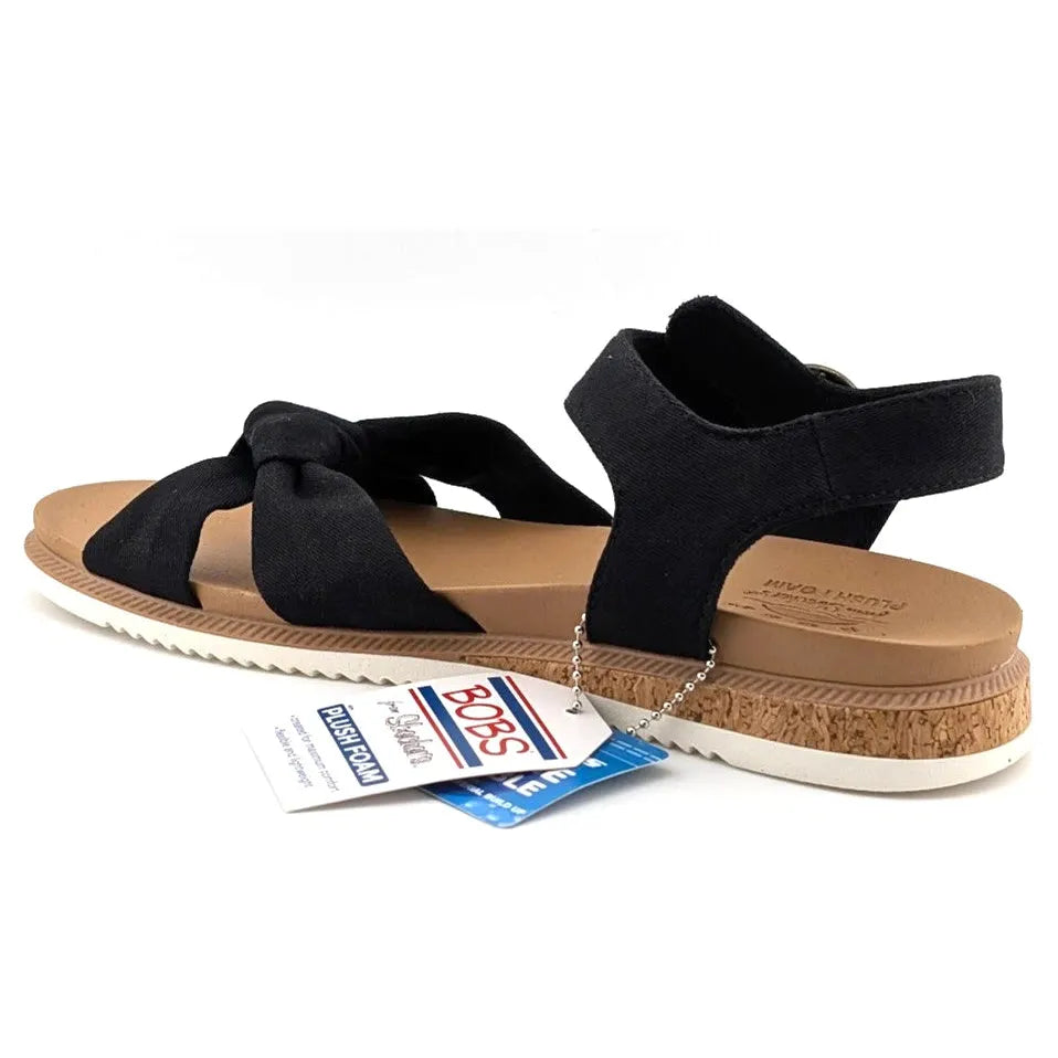 BOBS from Skechers Sandals Women's Size 7.5 Desert Kiss Low-Peak Sun 114706/BLK SoleComfort.shoes