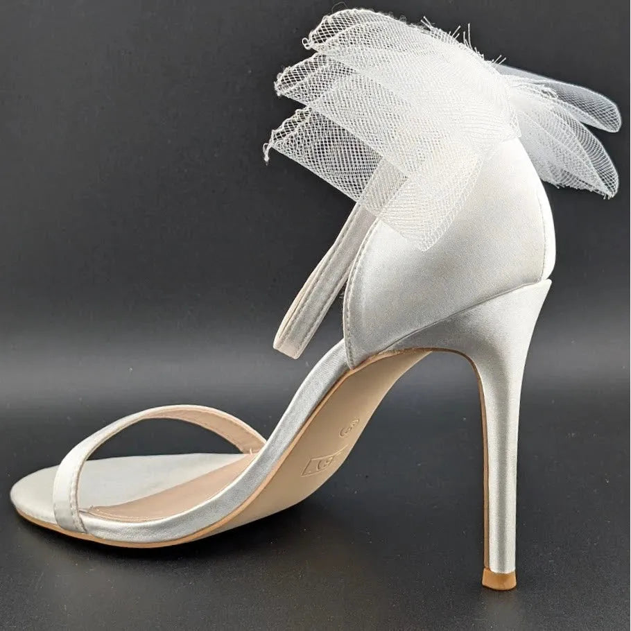 Women's Sz 9 Open Toe Stiletto Ankle Straps High Heel Party Dress Heeled Sandals SoleComfort.shoes