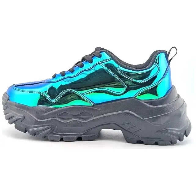 Womens Chunky Platform Fashion Sneakers Lace-Up Lightweight Athletic Shoes PROM! Unbranded