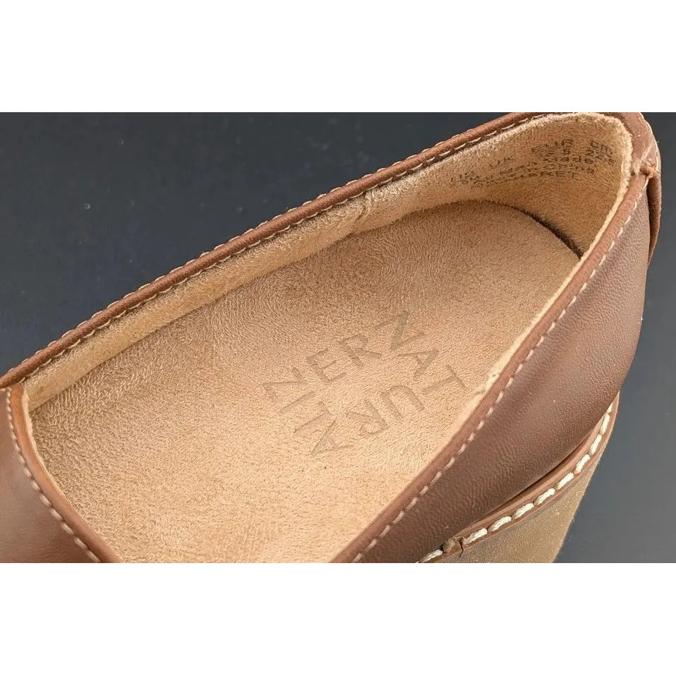 Women’s Size 5.5 Naturalizer "Cabaret" Lug Chunky Sole Loafer Rich Brown Faux Leather Uppers SoleComfort.shoes