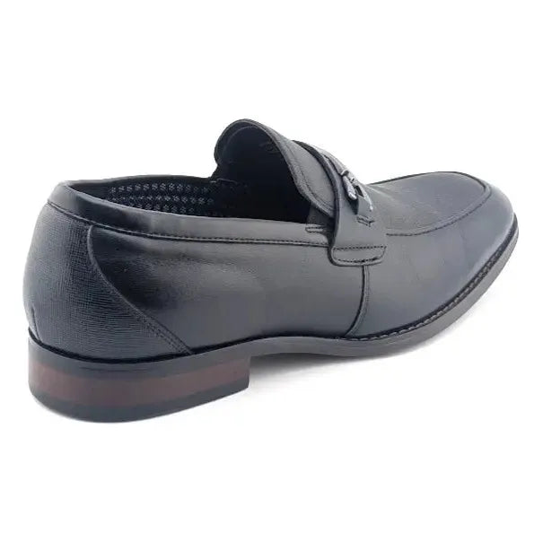 Stacy Adams Kaylor Moc Toe Bit Slip-On Loafers - Men's Size 8.5W Black Leather - SoleComfort.shoes