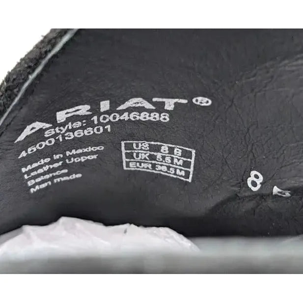 Ariat Women's Size 8 Layla Western Ankle Boots Distressed Black Suede - 10046888 Ariat