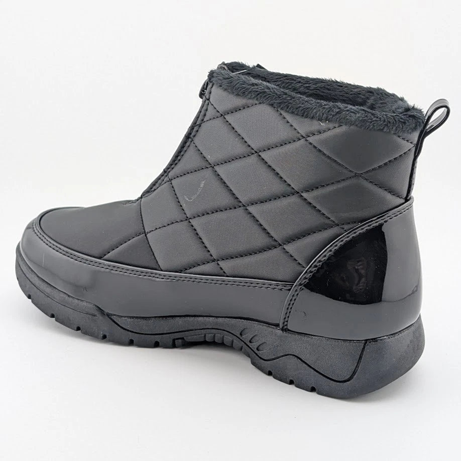 Totes Superior Womens Winter Boots Black or Taupe Waterproof Faux Fur Lined Snow SoleComfort.shoes