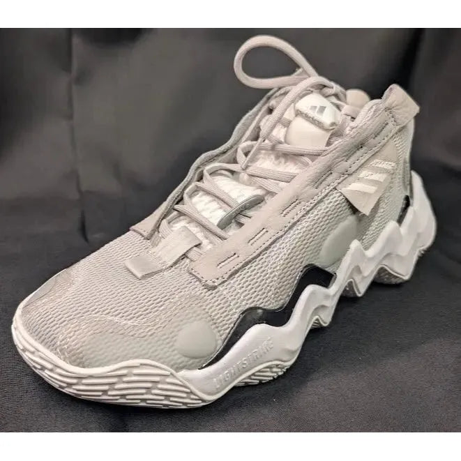 New adidas Womens Exhibit B Mid Basketball Shoes Gray White Black Size 6 / 9.5 / 10 adidas