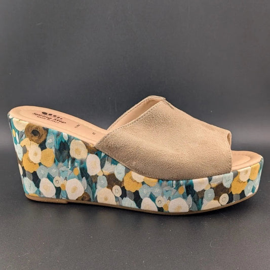 Spring Step Women's EU 41 (US 10) Floral Platform Wedge Sandal - Made In Italy SoleComfort.shoes