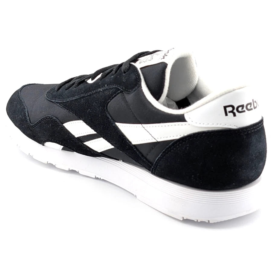Reebok Mens Size 12 Classic Nylon Black/White Running Shoe FV1592 Reebok