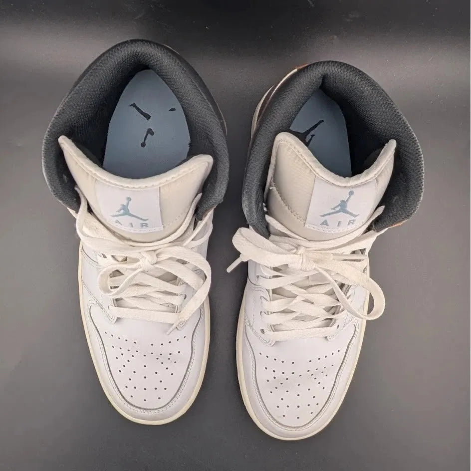 Jordan 1 Retro SE Mid Size 9.5 -Brown Blue Grey FQ7831-142 Sample Shoe SoleComfort.shoes