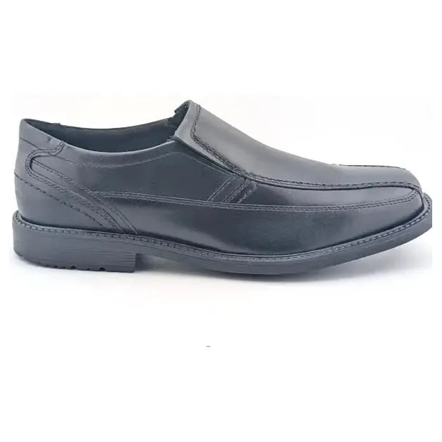 Rockport Men's Leader 2 Bike Slip-on Men's Size 10W Black Leather Dress Shoe - SoleComfort.shoes